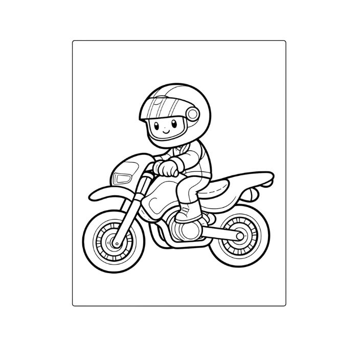 tranh tô màu xe máy 13