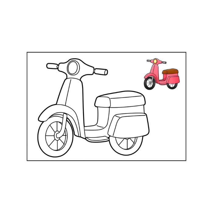 tranh tô màu xe máy 14