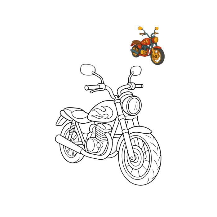 tranh tô màu xe máy 16