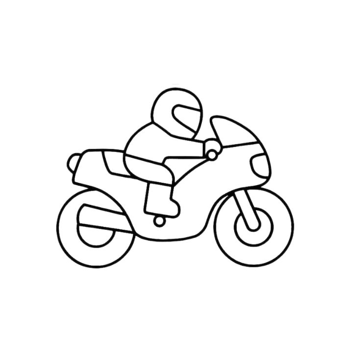 tranh tô màu xe máy 17