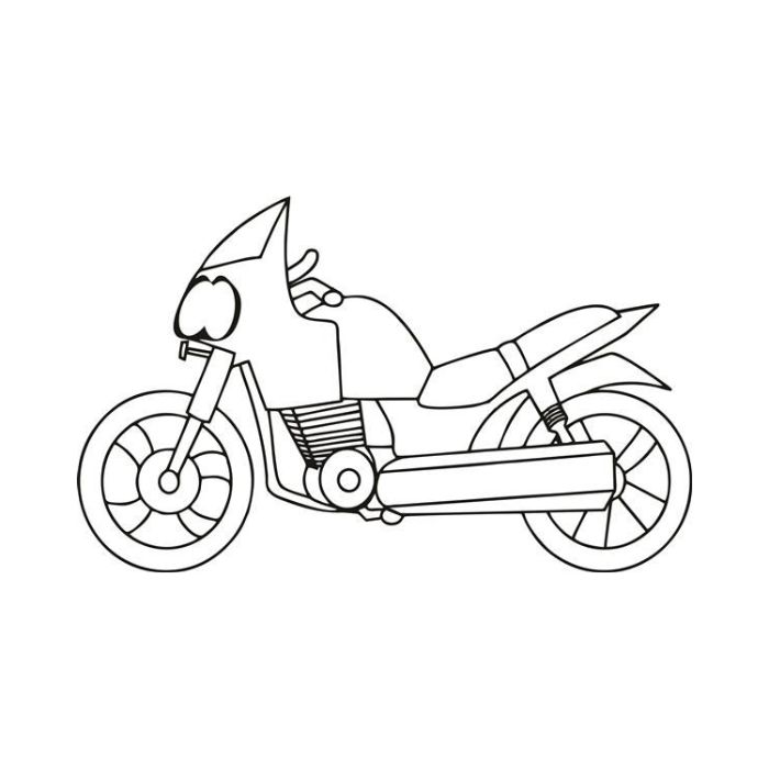 tranh tô màu xe máy 2