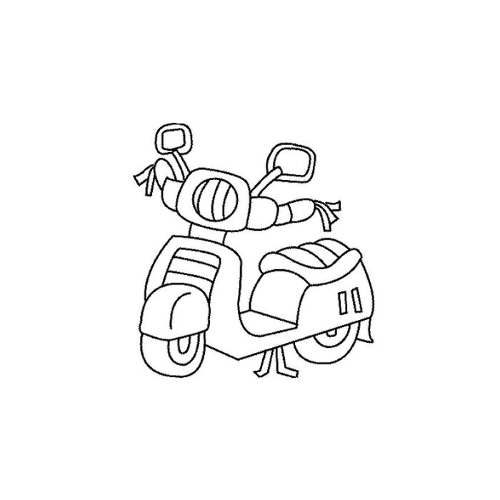tranh tô màu xe máy 28