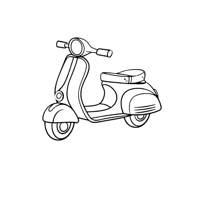 tranh tô màu xe máy 6