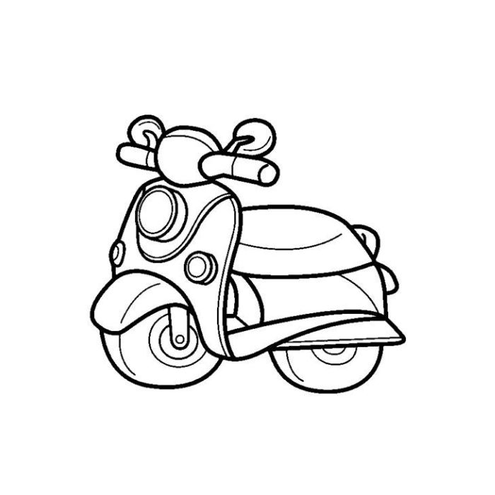 tranh tô màu xe máy 7