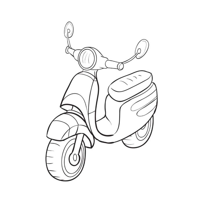 tranh tô màu xe máy 9