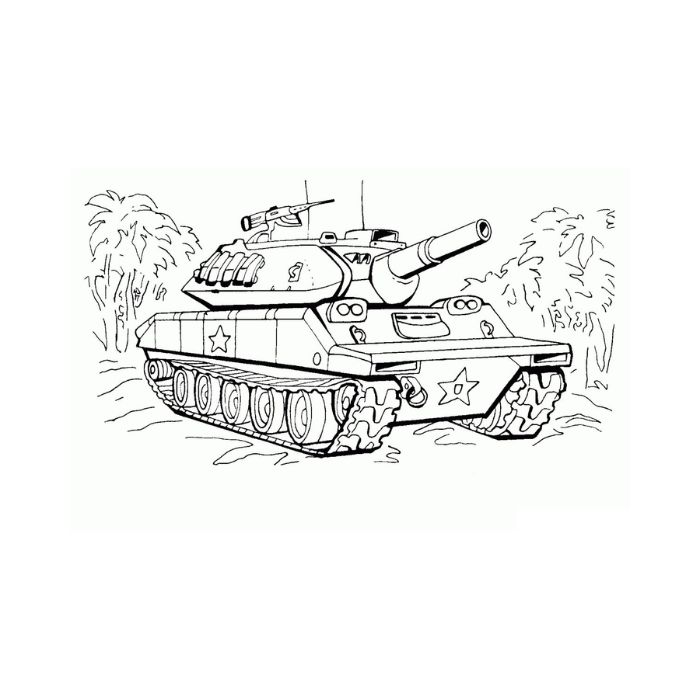 tranh tô màu xe tăng 13