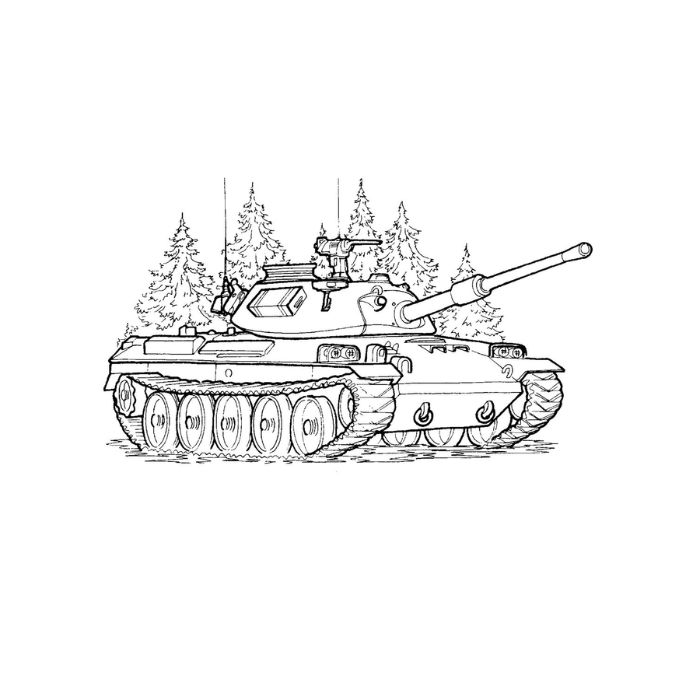 tranh tô màu xe tăng 14