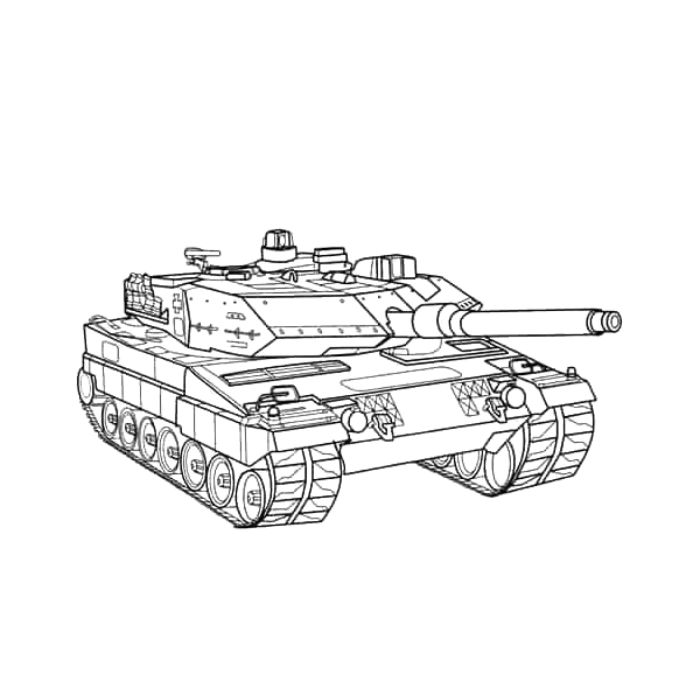 tranh tô màu xe tăng 19