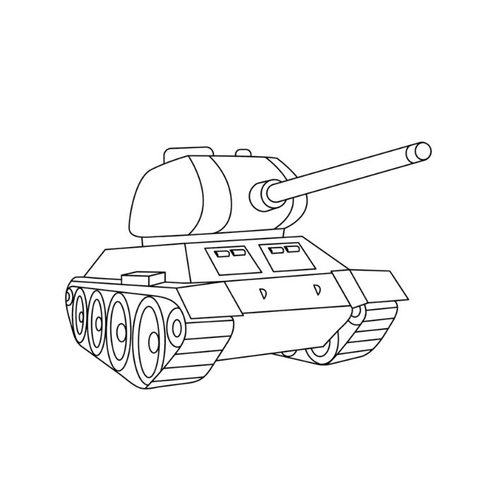 tranh tô màu xe tăng 21