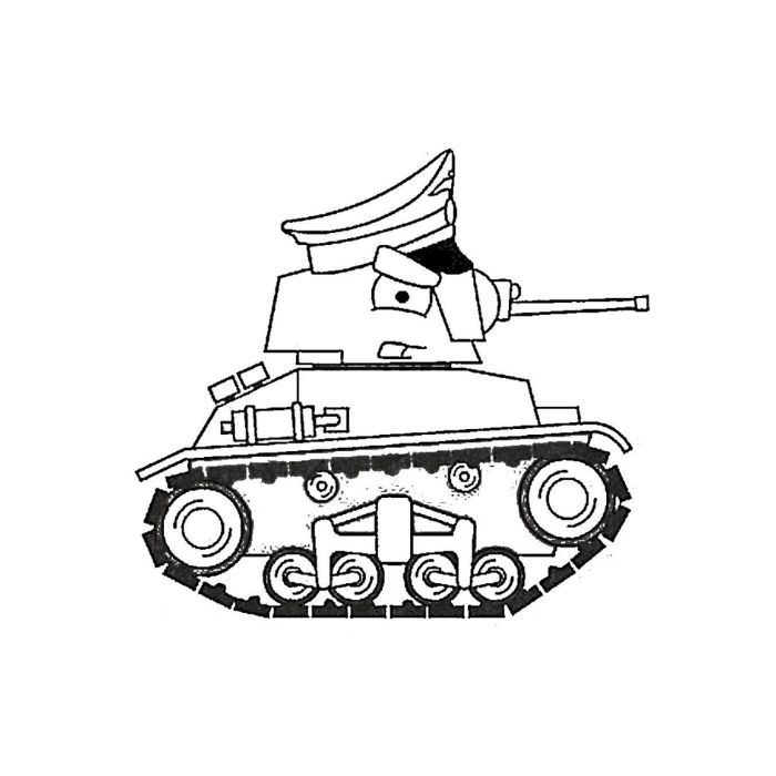 tranh tô màu xe tăng 22