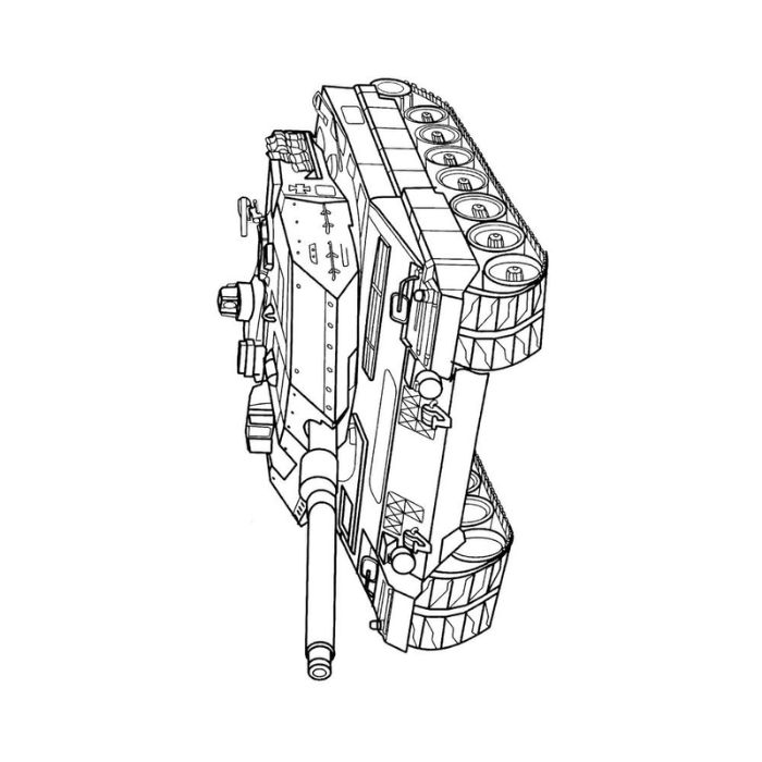 tranh tô màu xe tăng 25