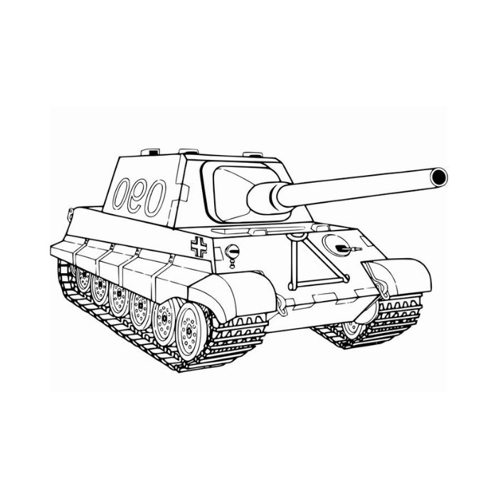 tranh tô màu xe tăng 27