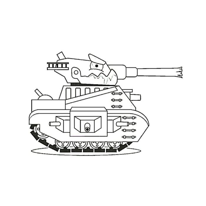 tranh tô màu xe tăng 5