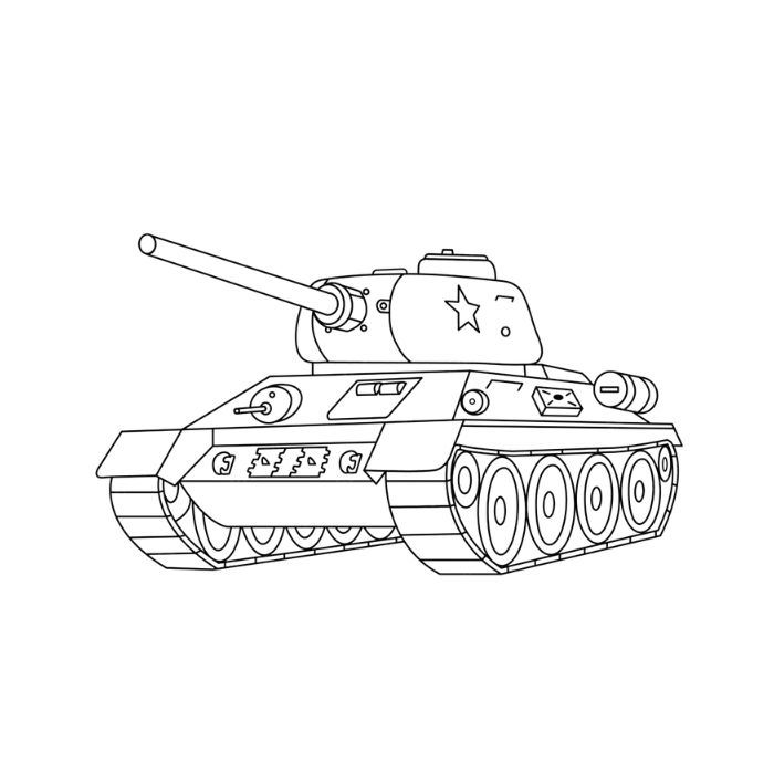 tranh tô màu xe tăng 6