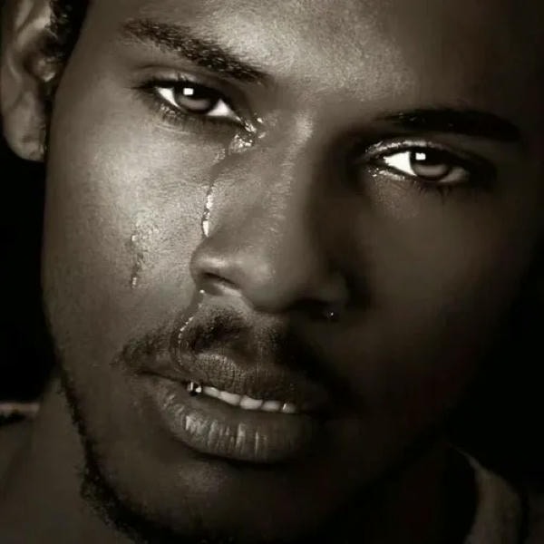 anh da đen đau khổ