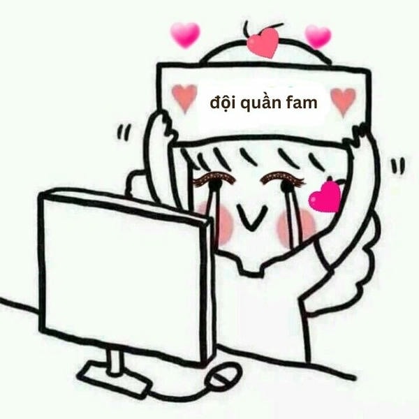 hình meme đội quần đáng yêu