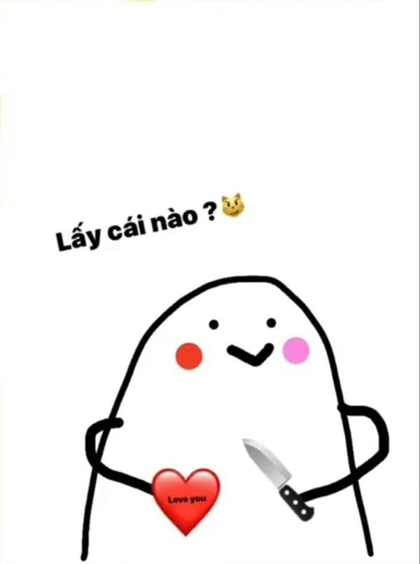 meme bắn tim dễ thương