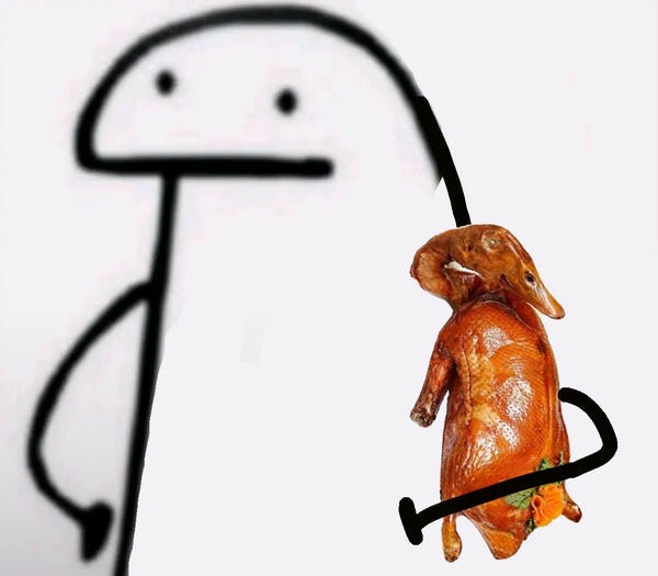 meme con vịt chống nạnh