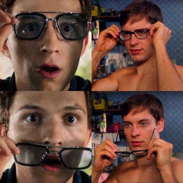 meme đeo kính bựa