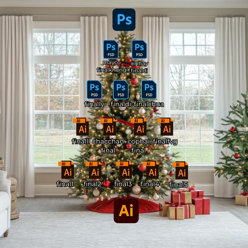 meme designer cây thông