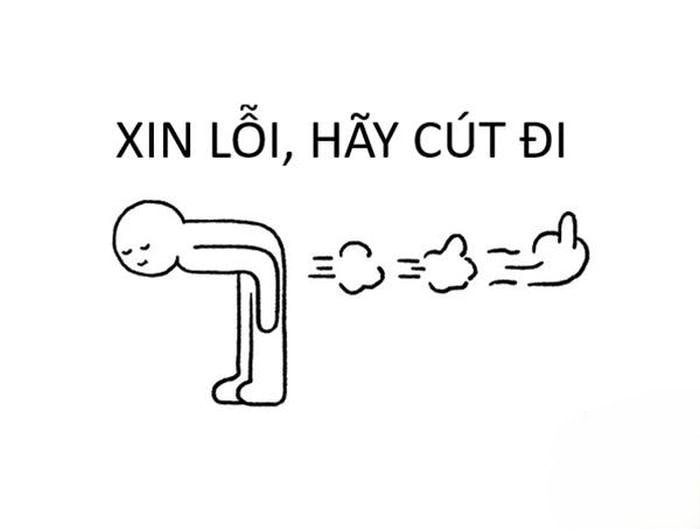 xin lỗi cút đi