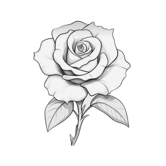 tranh tô màu hoa hồng 10