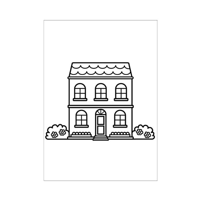 tranh tô màu ngôi nhà cao tầng 16