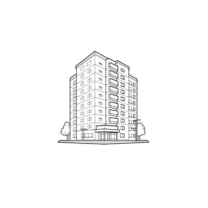 tranh tô màu ngôi nhà cao tầng 20