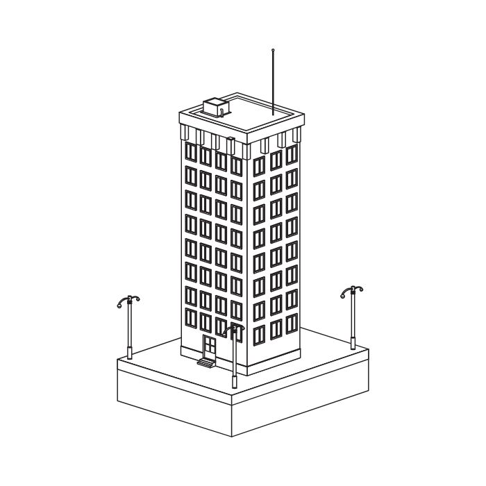 tranh tô màu ngôi nhà cao tầng 34