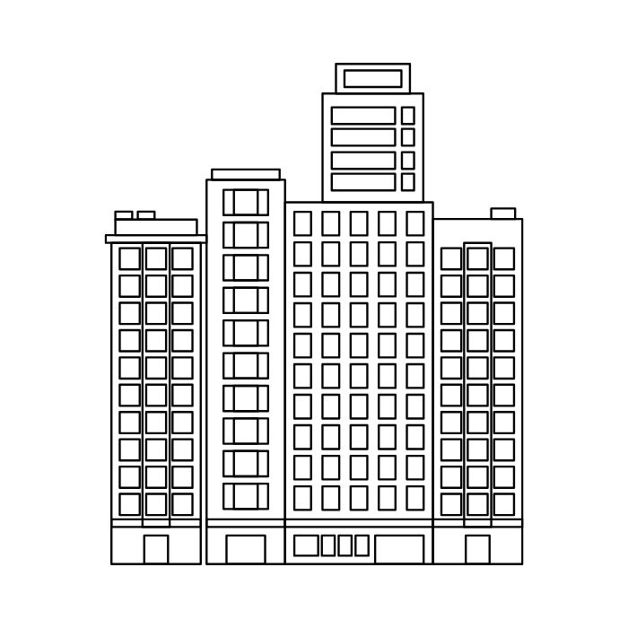 tranh tô màu ngôi nhà cao tầng 4