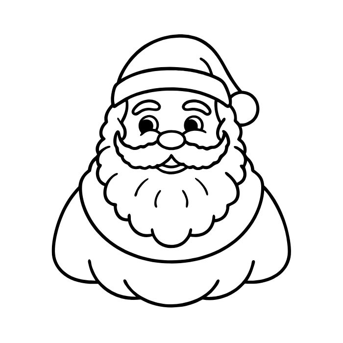 tranh tô màu ông già noel 1