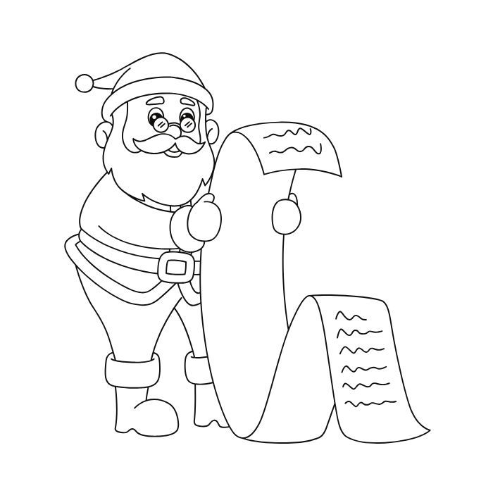 tranh tô màu ông già noel 10