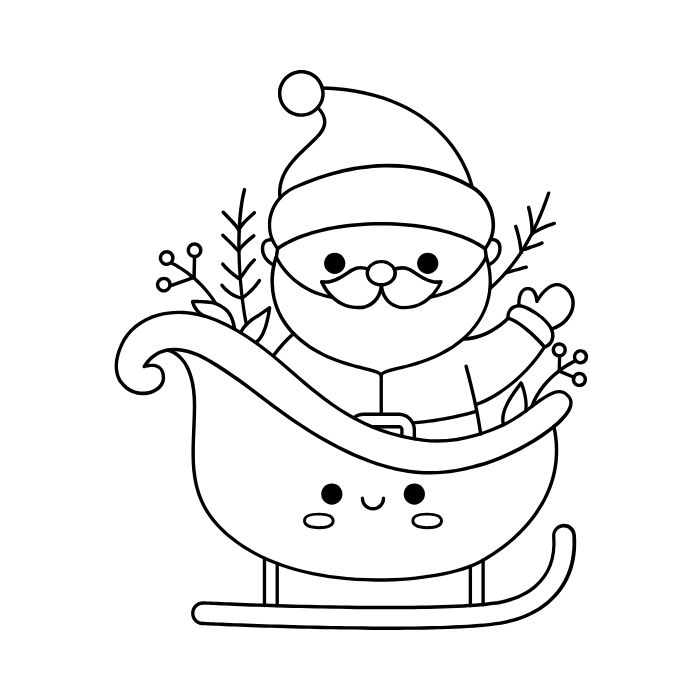 tranh tô màu ông già noel 22