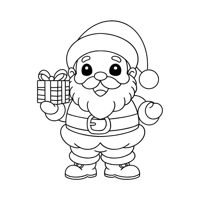 tranh tô màu ông già noel 26