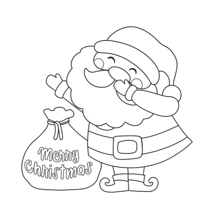 tranh tô màu ông già noel 27