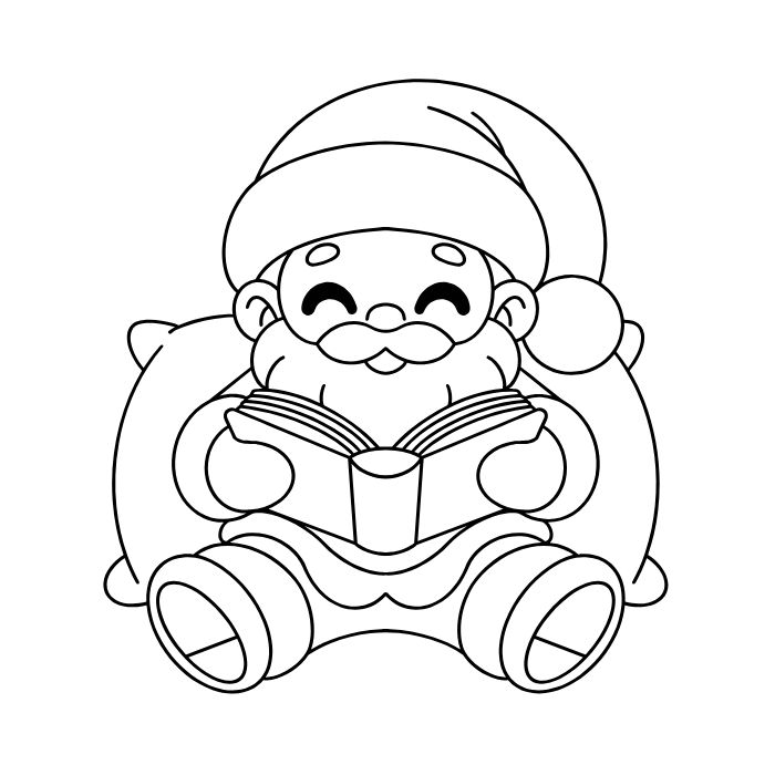 tranh tô màu ông già noel 4