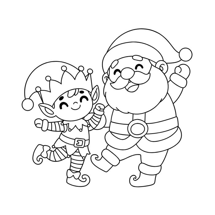 tranh tô màu ông già noel 7