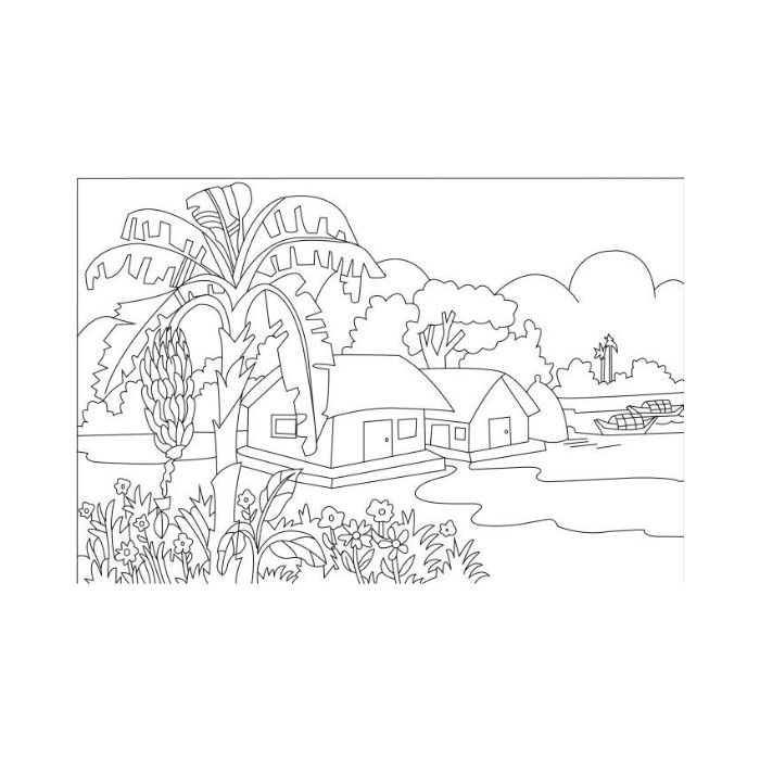 tranh tô màu phong cảnh 1