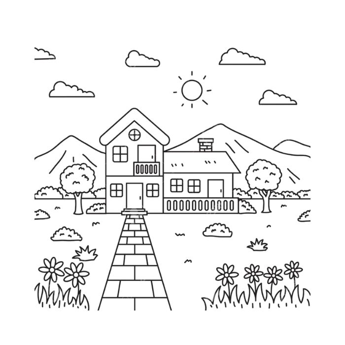 tranh tô màu phong cảnh 10