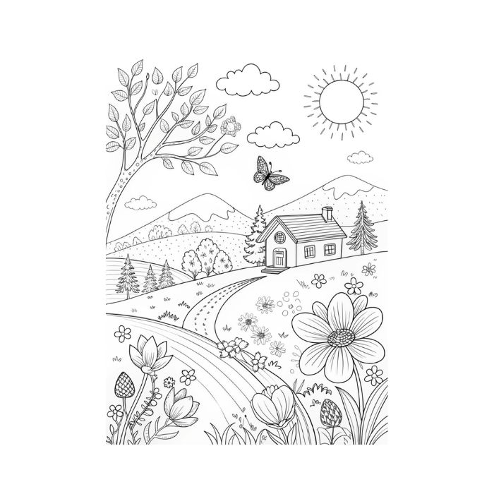 tranh tô màu phong cảnh 29