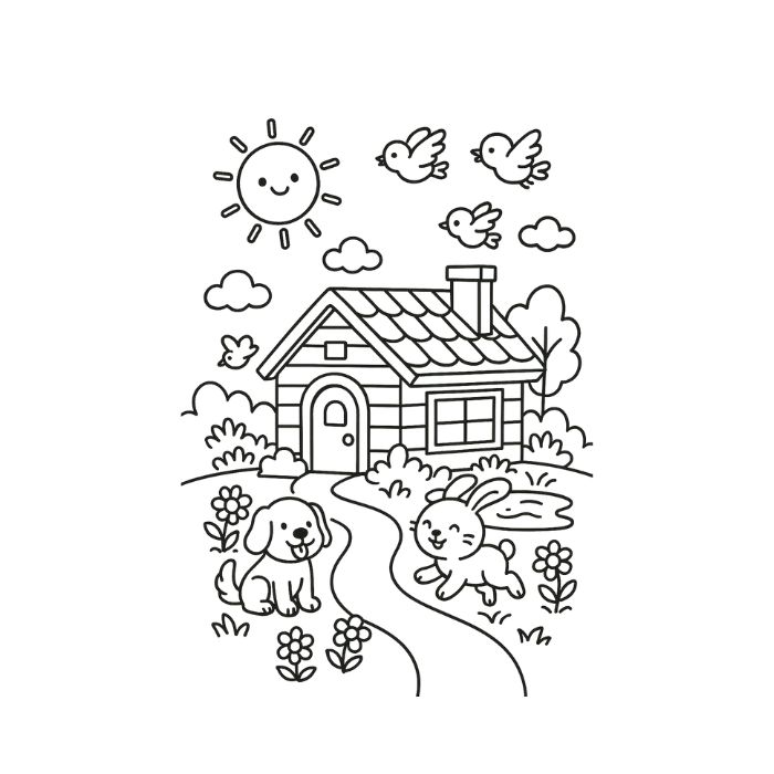 tranh tô màu phong cảnh 3