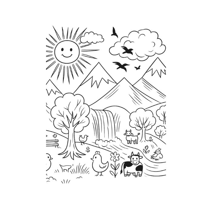 tranh tô màu phong cảnh 30