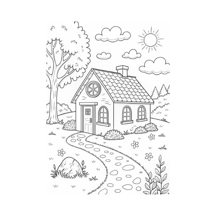 tranh tô màu phong cảnh 7