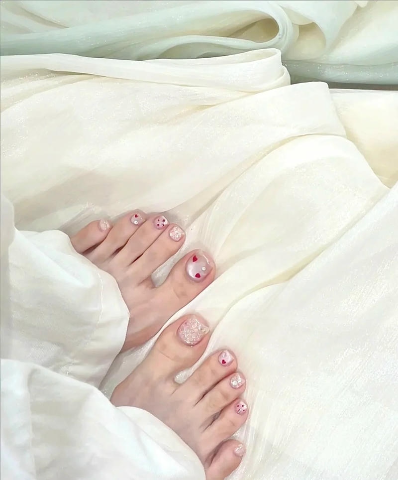 Album nail chân màu pastel mới nhất