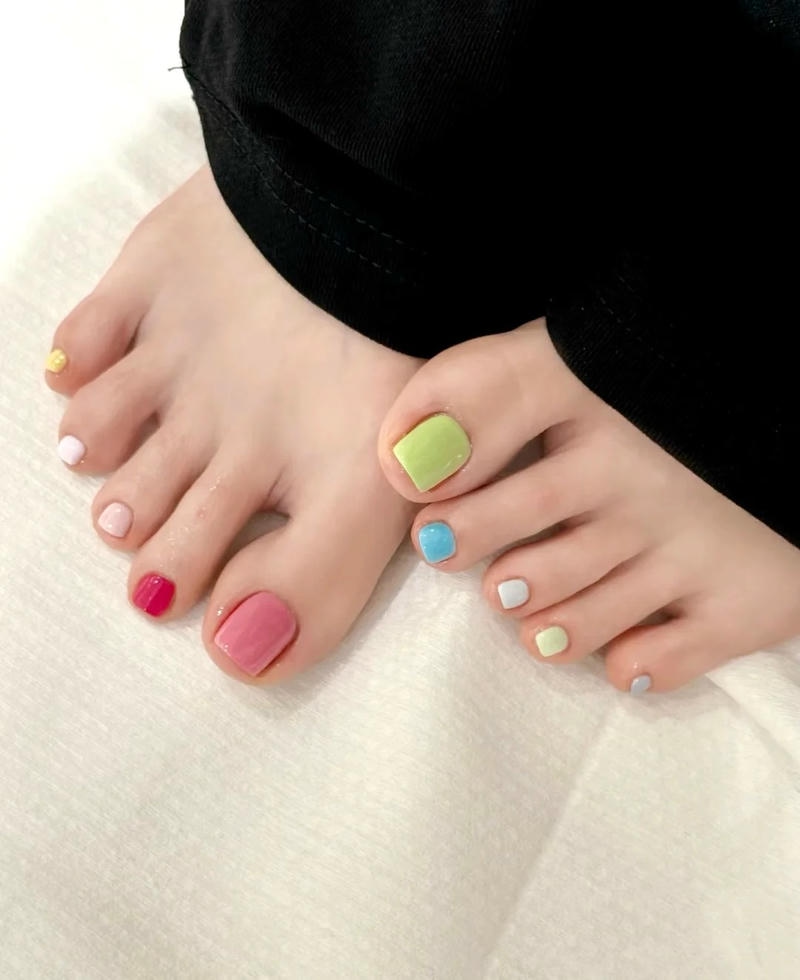 Album nail chân nhiều màu mới nhất