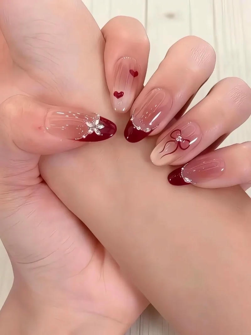 Album nail đính nơ đẹp mới nhất