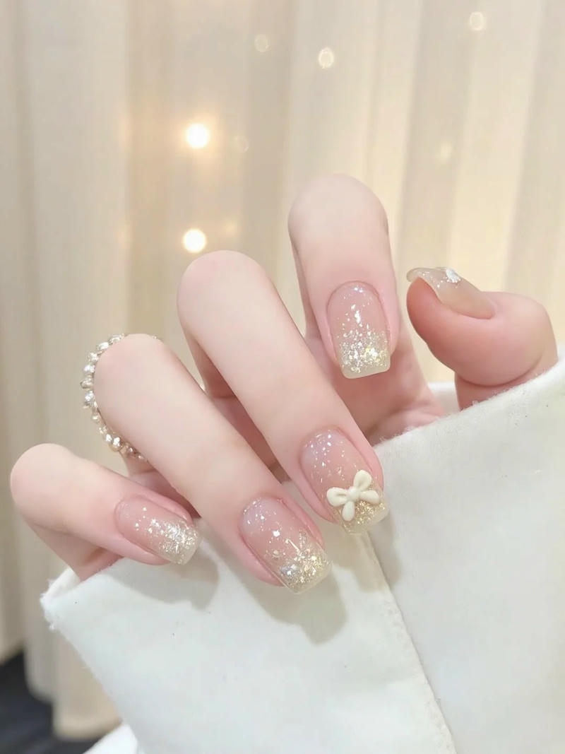 Album nail đính nơ đẹp thu hút