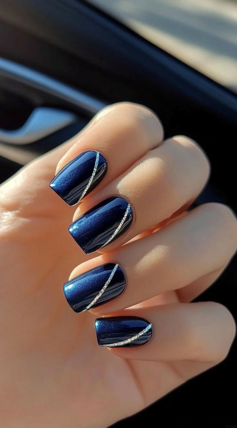 Album nail màu xanh coban miễn phí