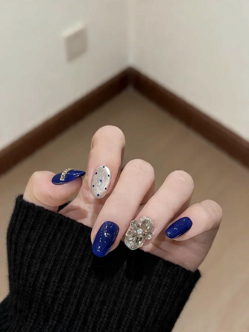 Album nail màu xanh coban mới nhất