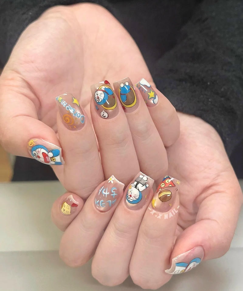 Album nail vẽ doraemon thu hút nhất